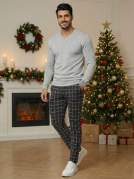 Juodos vyriškos chino kelnės OZONEE DJ/5515Z