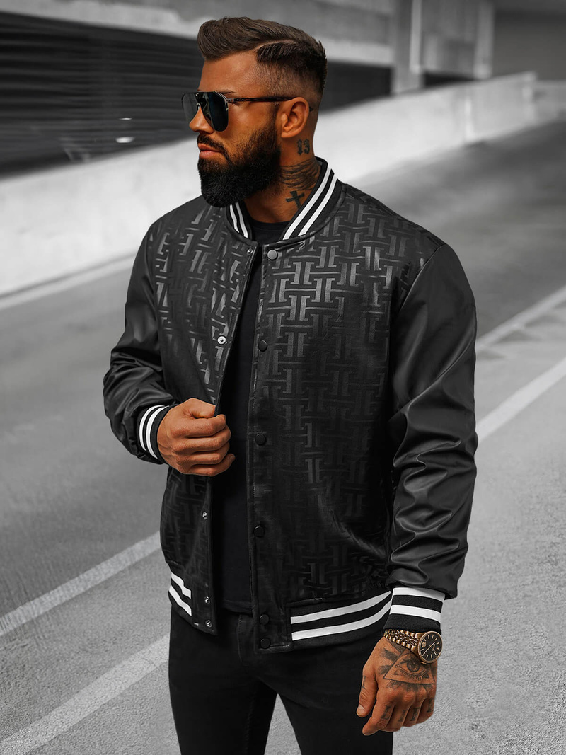 Juodi vyriška striukė OZONEE O/3A172Z