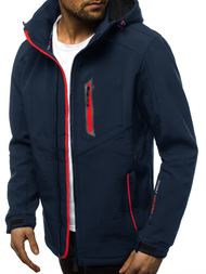 Tamsiai mėlyna-Raudona vyriška softshelte striukė OZONEE GE/12259