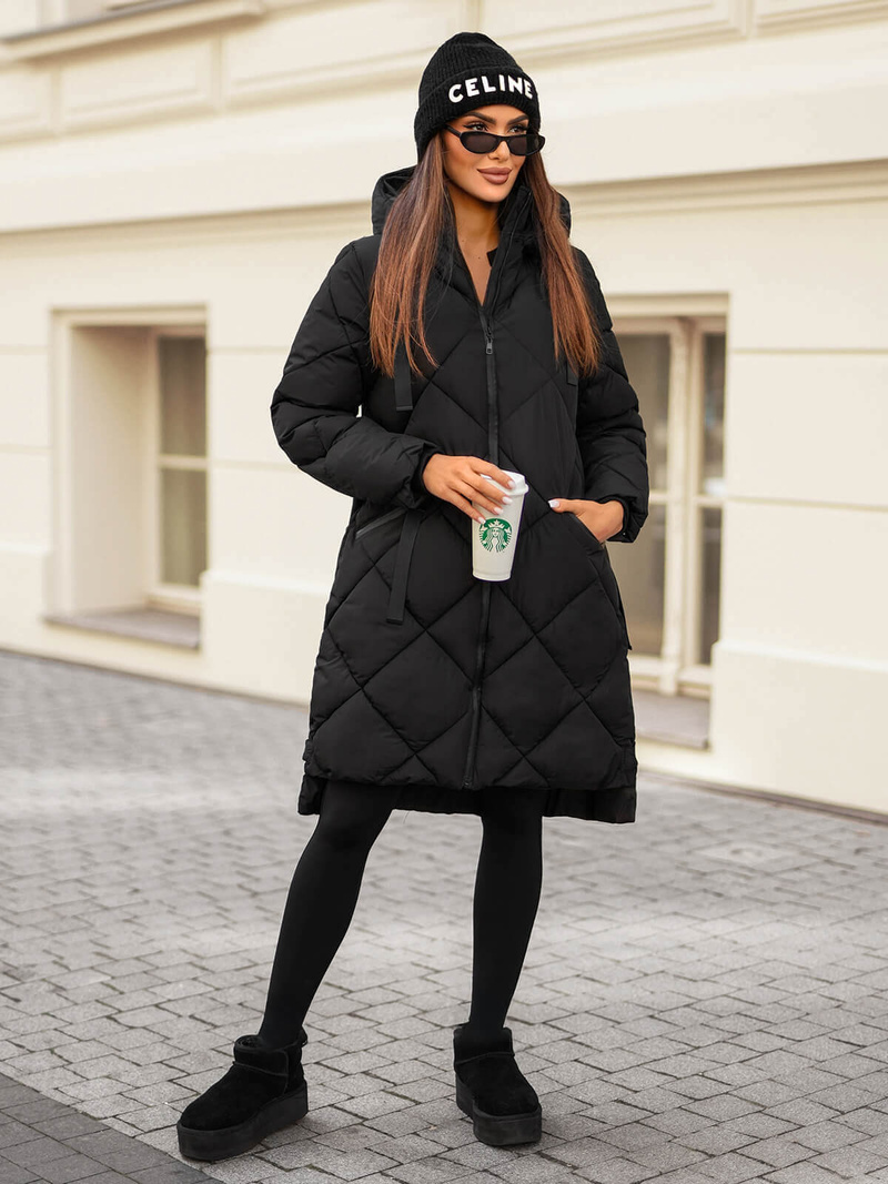 Juoda moteriška striukė OZONEE JS/5M3168/392Z