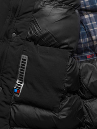 Juodi vyriška žieminė striukė OZONEE JS/5M718/392