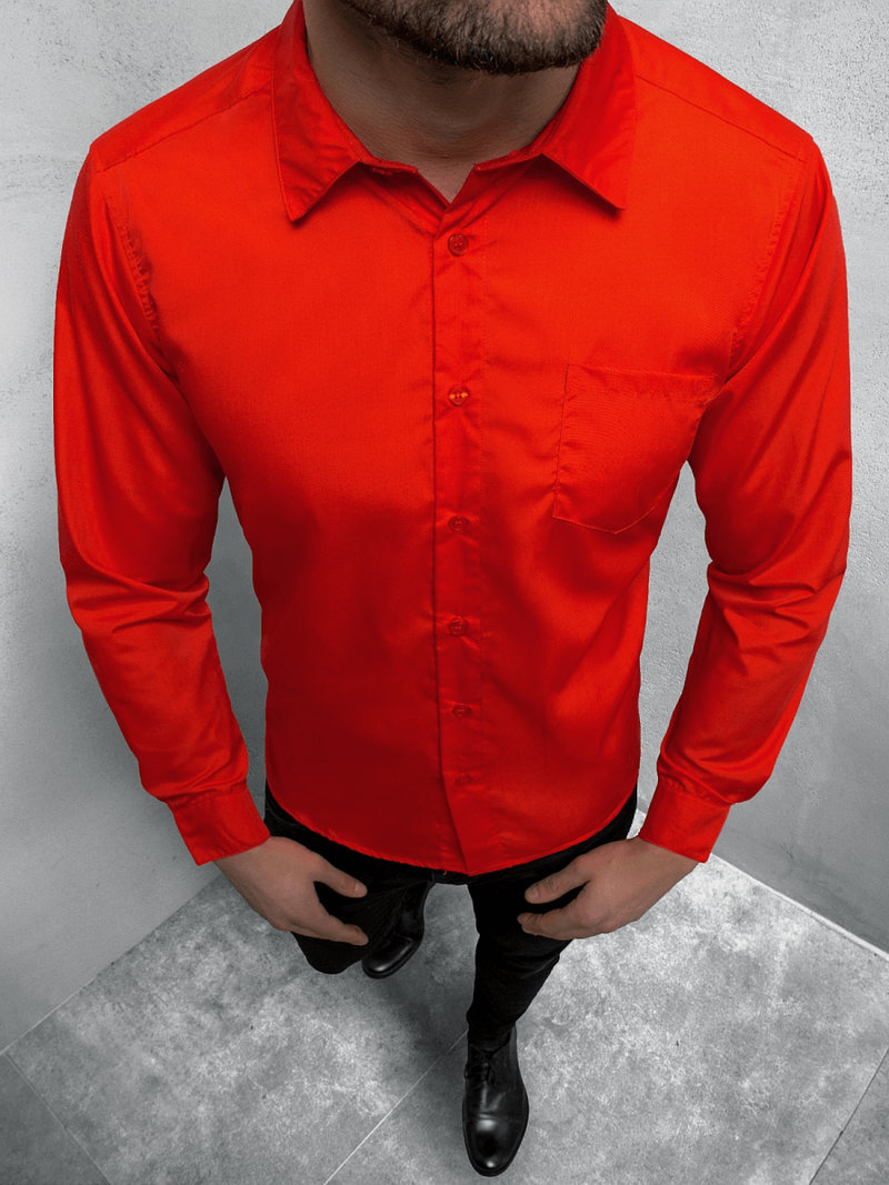 Raudoni vyriški marškiniai OZONEE JS/HH038/5