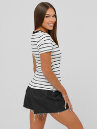 Balti moteriški marškinėliai OZONEE JS/96T659/1