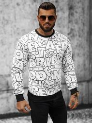 Baltas vyriškas džemperis OZONEE JS/8B1136/1