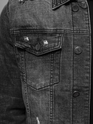 Juodi vyriška džinso striukė OZONEE NB/MJ515N