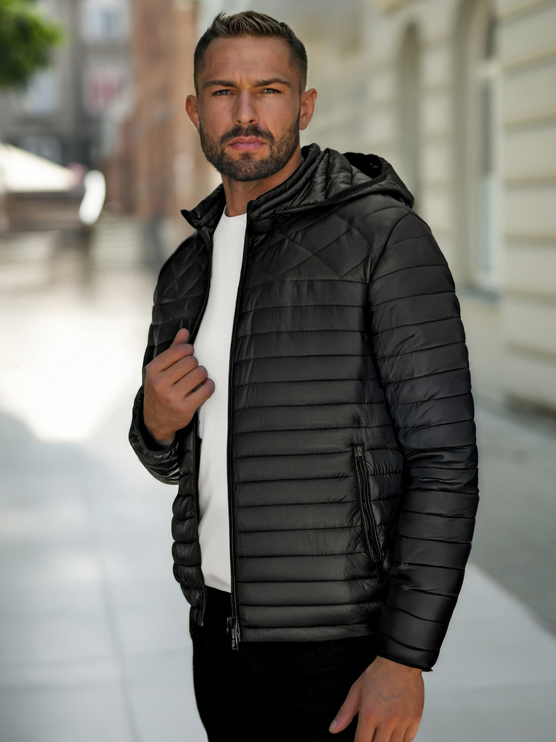 Juodi vyriška striukė OZONEE JS/16M9328/392B