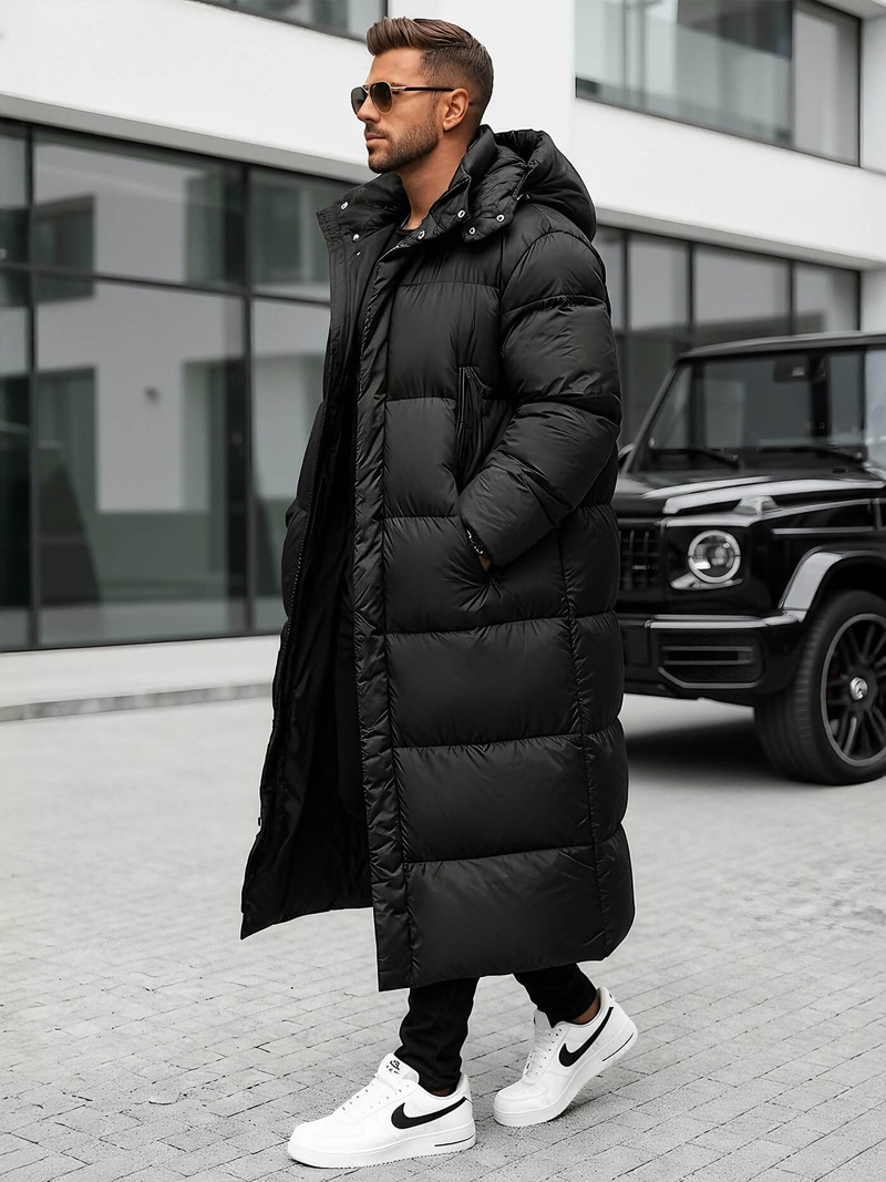 Juoda vyriška žieminė striukė OZONEE O/M3202Z