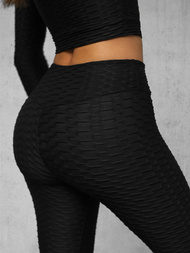 Juodas moteriškas sportinis dviejų dalių kostiumas OZONEE O/22060Z