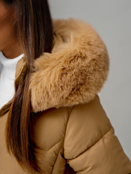 Smėlinis moteriška striukė OZONEE JS/16M9202/62Z