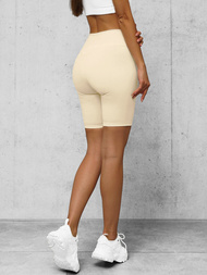 Trumpos moteriškos tamprės pieno spalva OZONEE O/K5-J