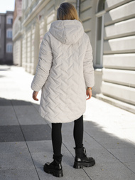 Pieno spalva moteriška ilga žieminė striukė OZONEE JS/5M3352/280