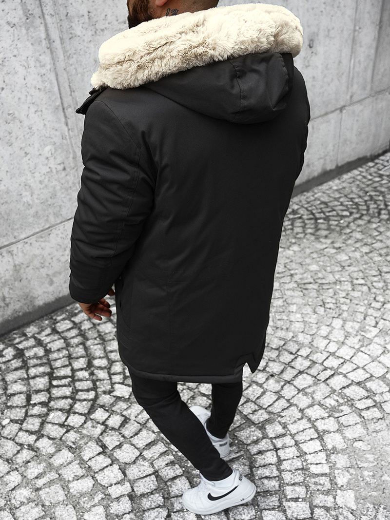 Juoda vyriška žieminė striukė OZONEE JS/22M51/392