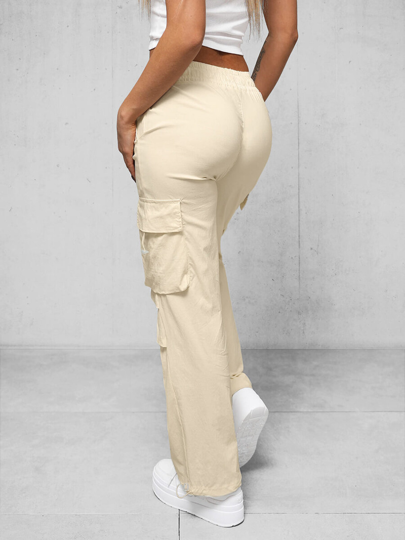 Ecru moteriškos kelnės OZONEE O/TT00375/2