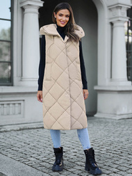 Smėlinis moteriška liemenė OZONEE JS/5M3165/62Z