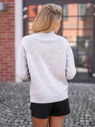 Pilkas moteriškas megztinis OZONEE JS/53B5201/2