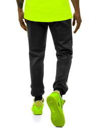 Juodi-Žalios vyriškos sportinės kelnės OZONEE JS/AM120