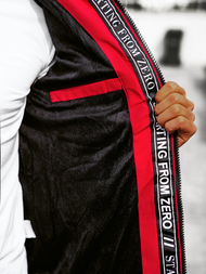 Raudona vyriška striukė OZONEE JS/M8106