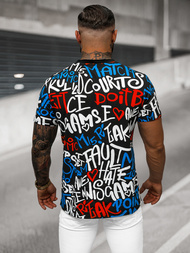 Juodi vyriški marškinėliai OZONEE O/T1271/3