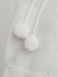 Baltas moteriškas džemperis su gobtuvu OZONEE JS/HH192/1