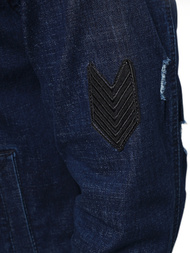 Granatinė vyriška džinso striukė OZONEE NB/MJ509B