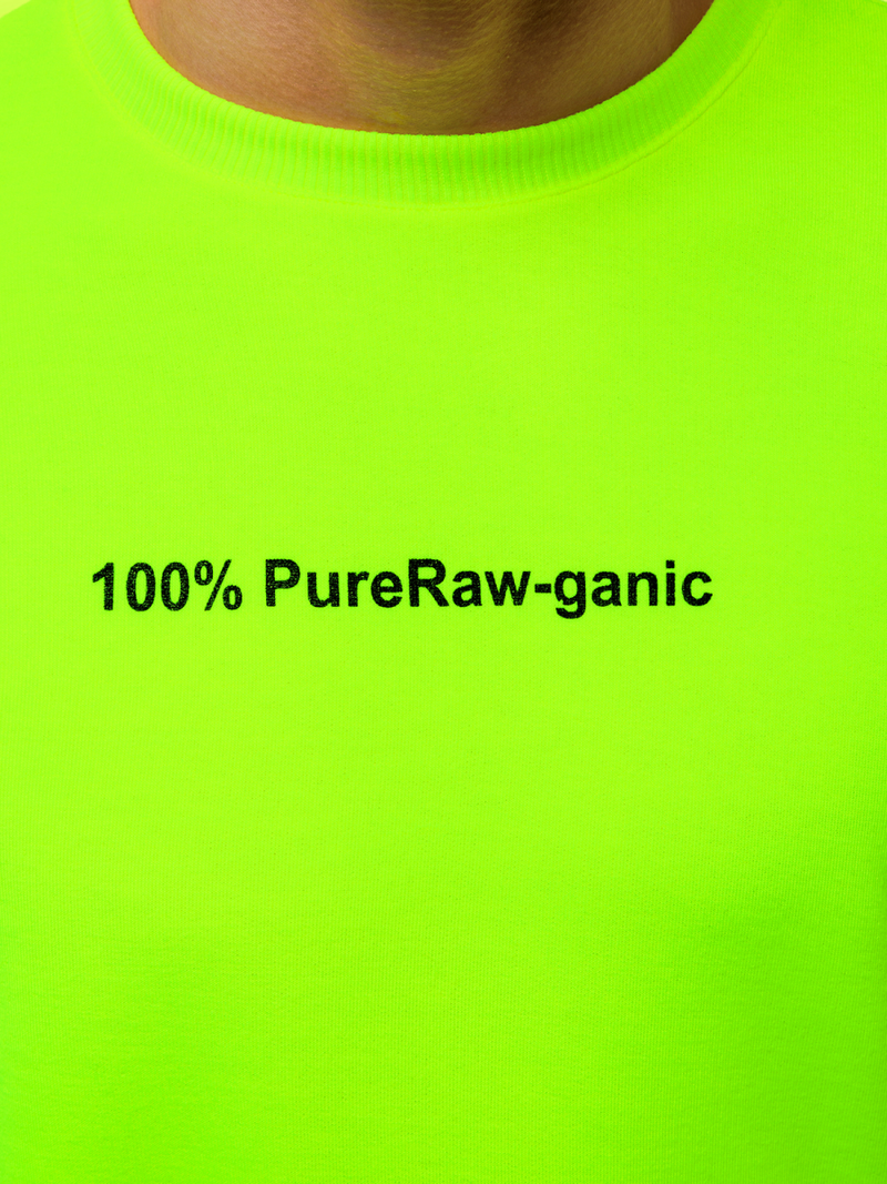 Žaliai-Neoninis vyriškas džemperis OZONEE MACH/3149