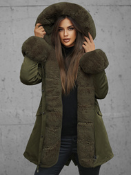 Žalia moteriška žieminė striukė OZONEE JS/16M9062/136