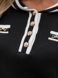 Juodas moteriškas sportinis dviejų dalių kostiumas OZONEE JS/26C8801/3