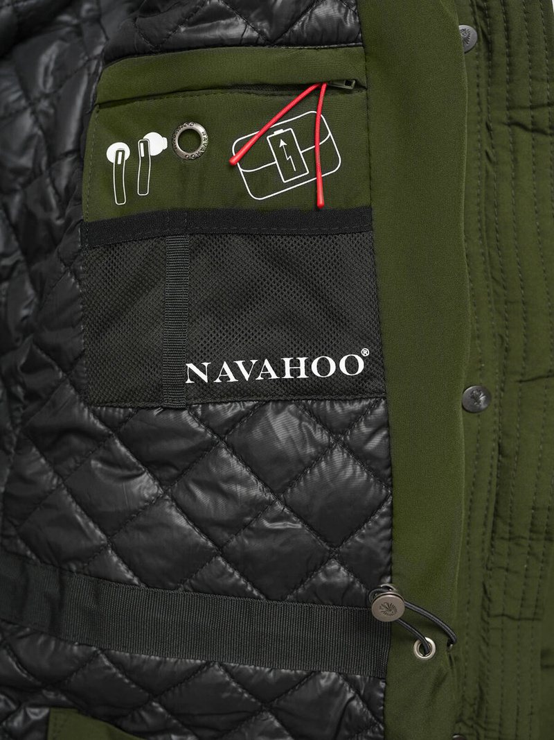 Rusvai žalsva moteriška striukė OZONEE O/W377