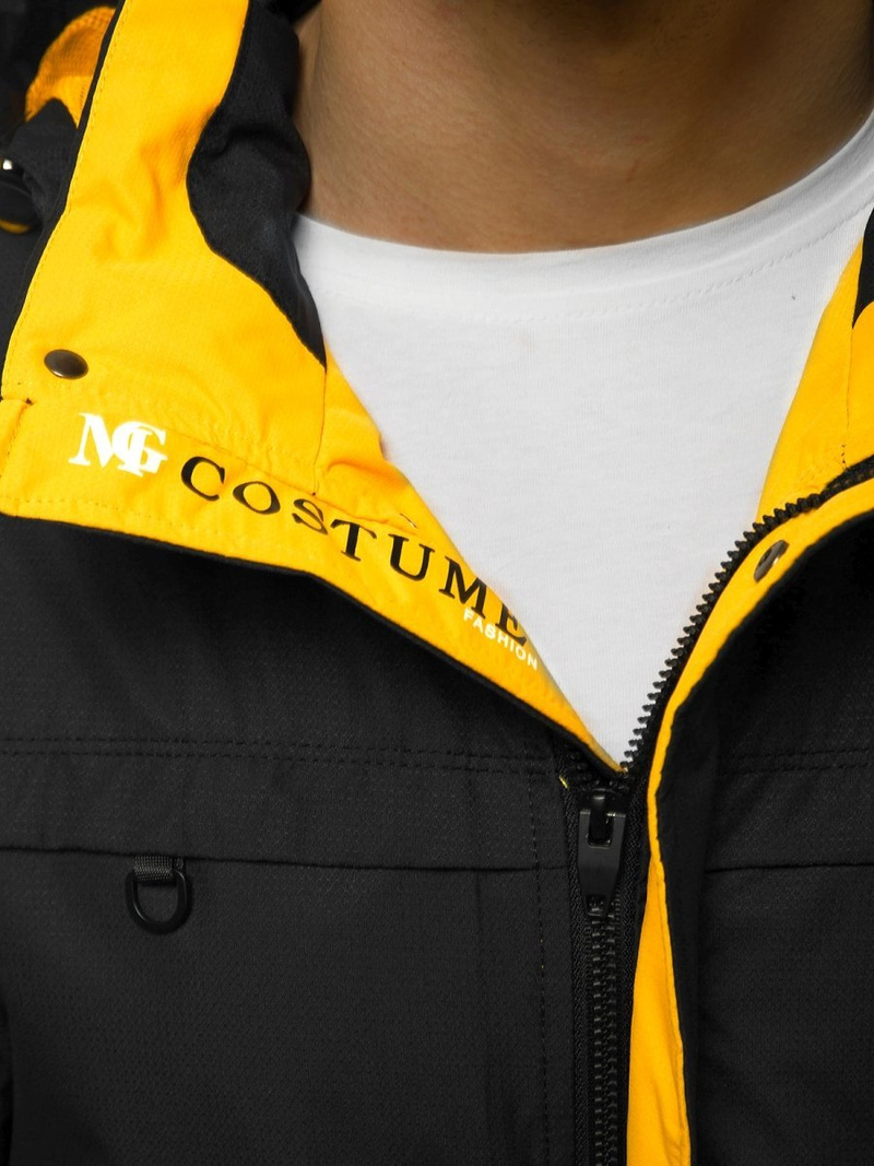 Pereinamojo laikotarpio juoda vyriška striukė OZONEE MG/2510