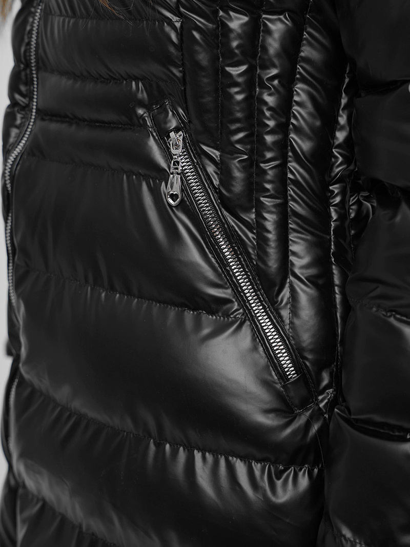 Juodai-ruda moteriška žieminė striukė OZONEE JS/M777/392B