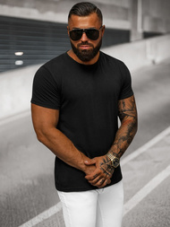 Juodi vyriški marškinėliai OZONEE O/T1277/3