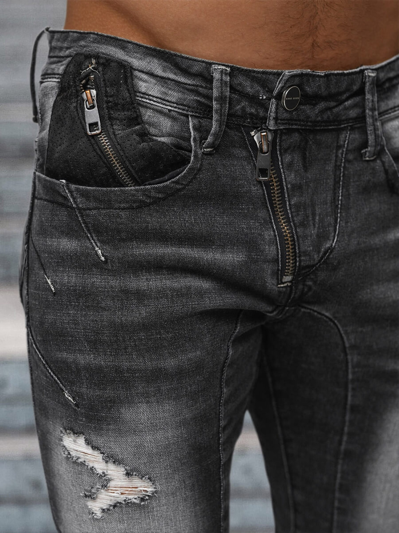 Juodai vyriški džinsai OZONEE NB/MP0045N