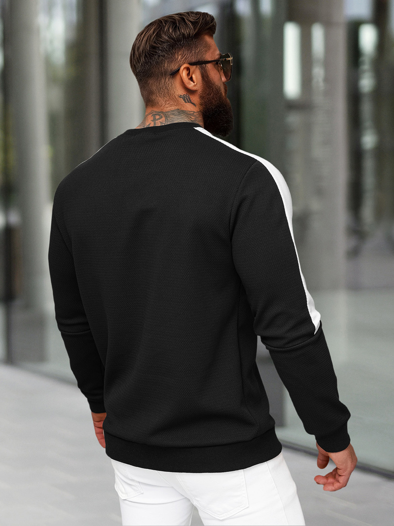 Juodi vyriškas džemperis OZONEE O/P2033Z