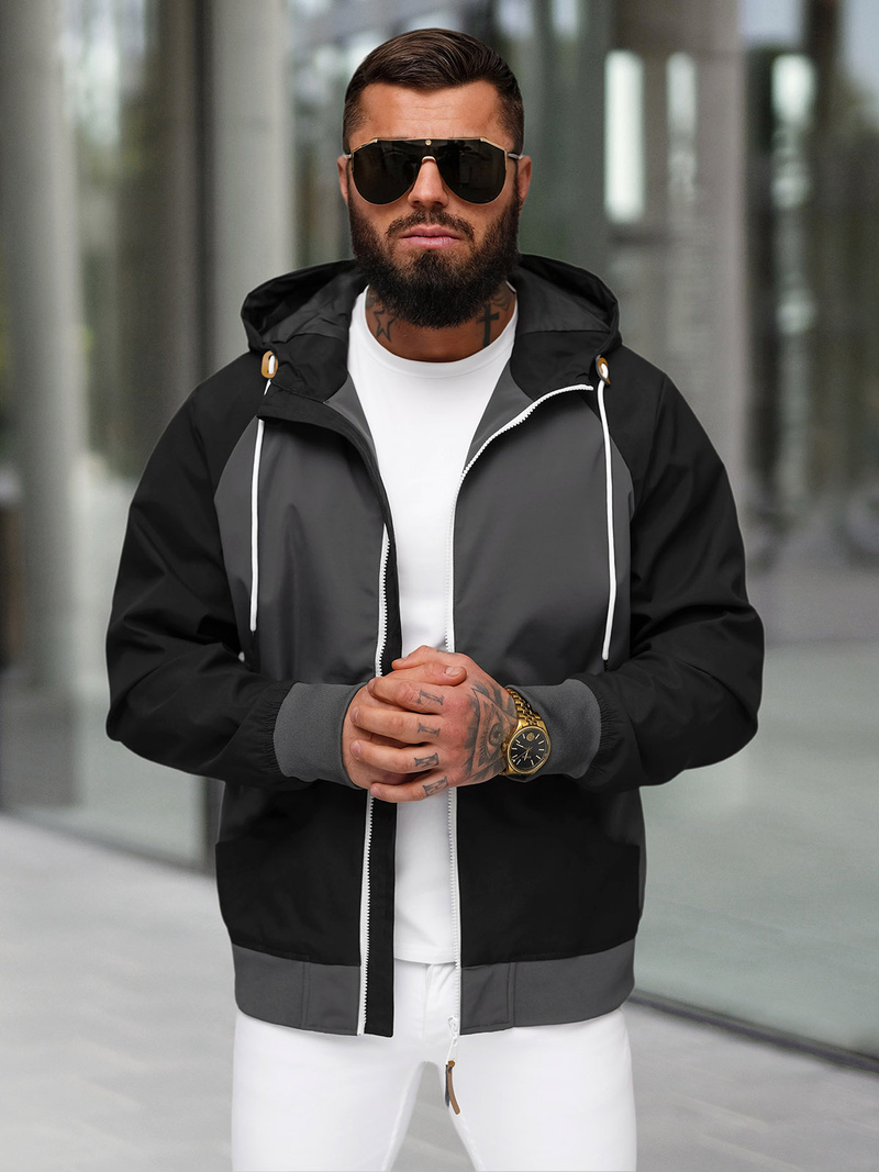 Juoda vyriška striukė OZONEE JS/5M3213/392