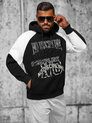 Juoda džemperis su gobtuvu OZONEE O/SWE23037