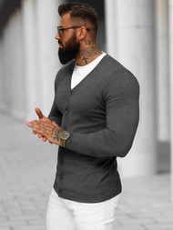 Grafitinis vyriškas megztinis OZONEE NB/MM6006/3Z