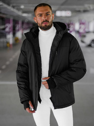 Juodi vyriška žieminė striukė OZONEE JS/91M9901/392