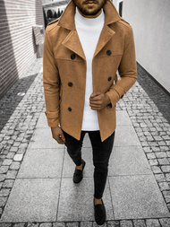 Šviesus-Camel vyriškas paltas OZONEE O/5627