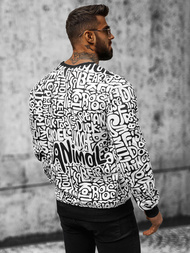 Baltas vyriškas džemperis OZONEE JS/8B1131/1