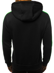 Juodai-Žalias džemperis su gobtuvu OZONEE JS/2012