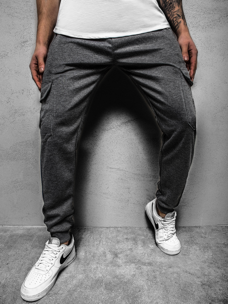 Grafitinės vyriškos sportinės kelnės OZONEE JS/JZ11009Z