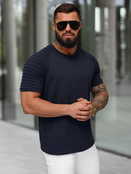 Tamsiai mėlyni vyriški marškinėliai OZONEE JS/8T88/25Z