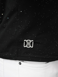 Juodi vyriški marškinėliai OZONEE O/QQ1388