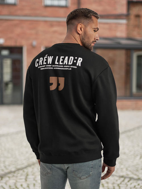 Juodas vyriškas džemperis OZONEE JS/65B3917/3