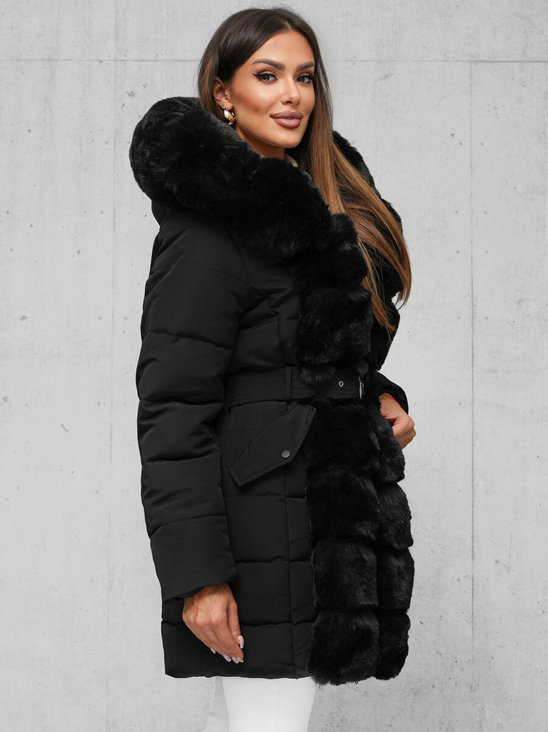 Juoda moteriška striukė OZONEE JS/11Z8096Z