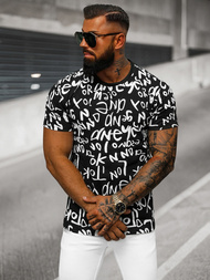 Juodi vyriški marškinėliai OZONEE O/T1268/3