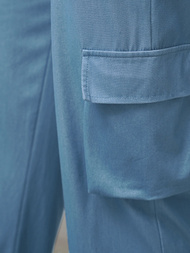 Mėlynos moteriškos džinsinės kelnės OZONEE O/HGM6610