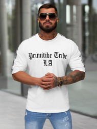 Baltas vyriški marškinėliai OZONEE JS/8B1380/1