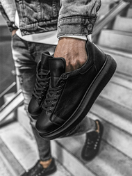 Juodi sneakers stiliaus batai OZONEE CH/257