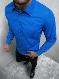 Mėlyni vyriški marškiniai OZONEE JS/HH038/9